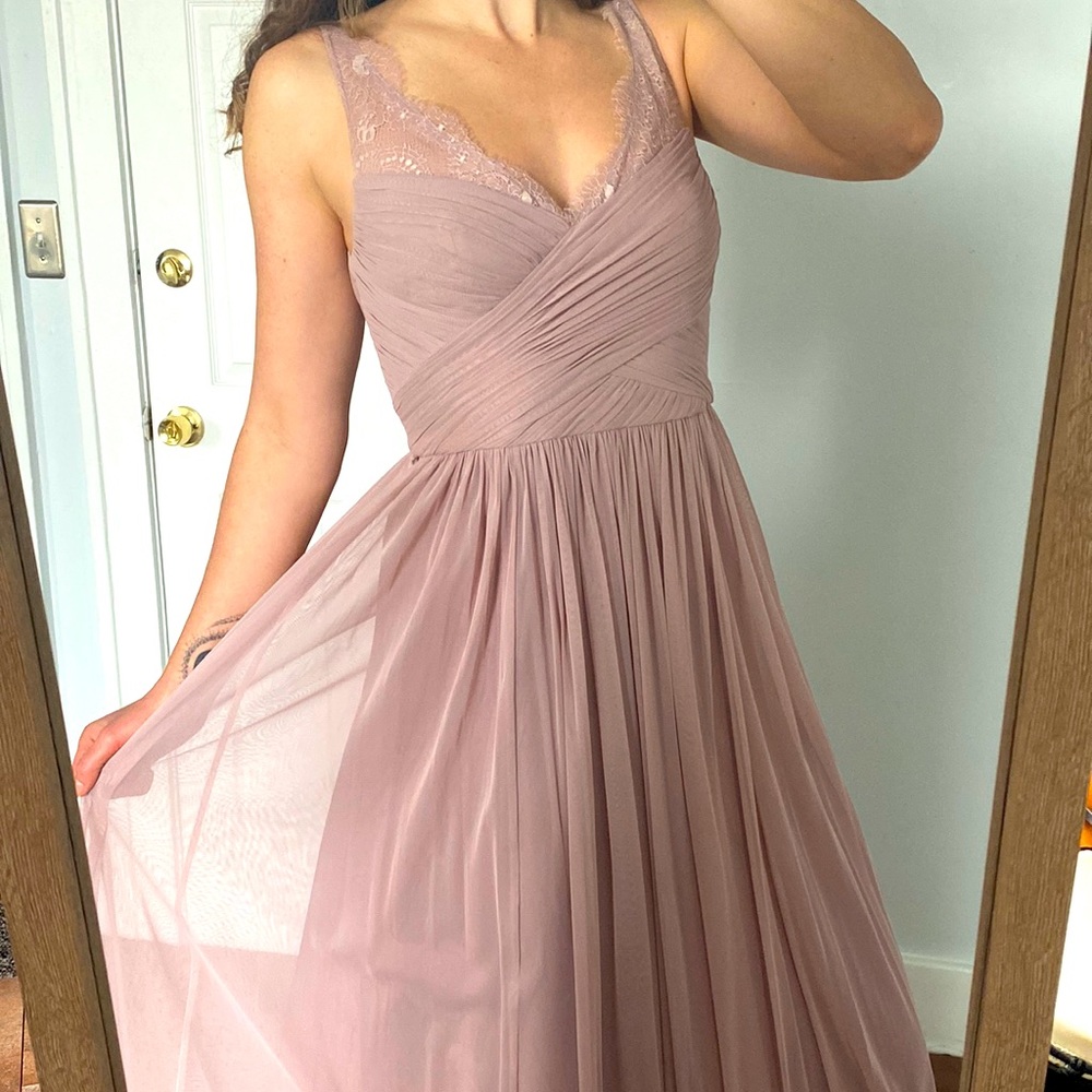 Blush Anthropology Bridesmaid Dress